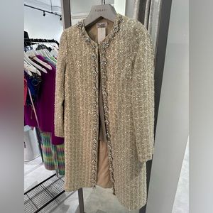BINGBING @ FORAVI - SEQUIN COAT W/ CRYSTAL EMBELLISHMENTS